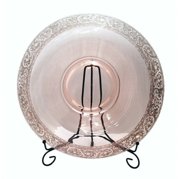 Vintage Pink Depression Glass Console Dish - Picture 4 of 7